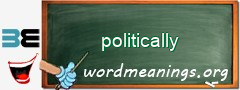 WordMeaning blackboard for politically